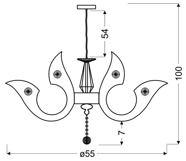 Lampa wisząca Venezia 3 55 LED 22W