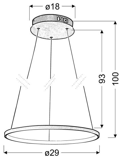 Lampa wisząca Lune 30 okrągły 18W LED 4000K biały