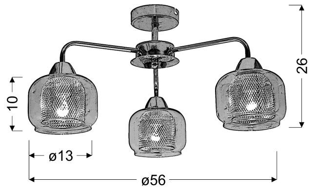 Lampa wisząca Ray 3x40W E14 chrom