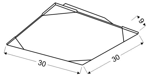 Plafon Aston 30x30 2x60W E27