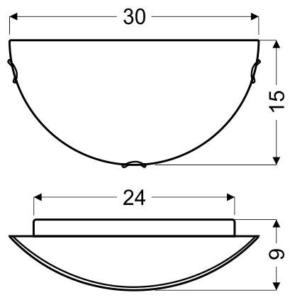 Plafon Bona plaf 1/2 1x60W