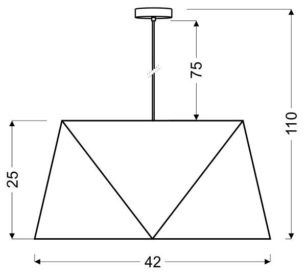 Lampa wisząca Hexagen 42 1x60W E27 zielony (abażur 77-01658+linka 85-10608)