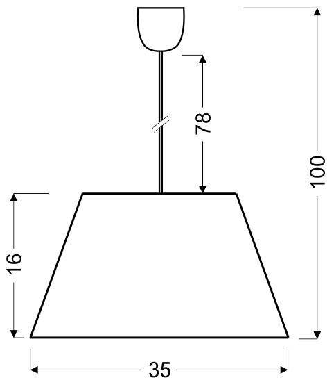 Lampa wisząca Standard 35 1x60W E27 kremowy