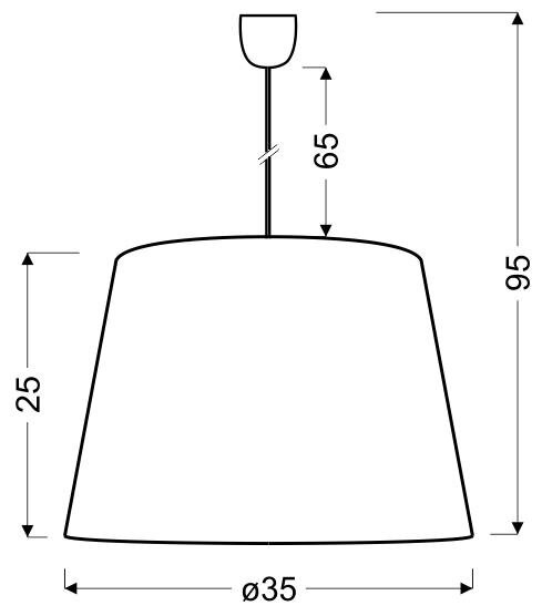 Lampa wisząca Sweet 35 1x60W E27 różowy