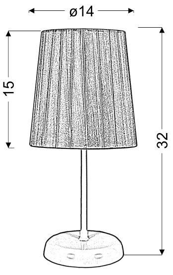 Lampa stołowa Rifasa 1x40W E14 niebieska