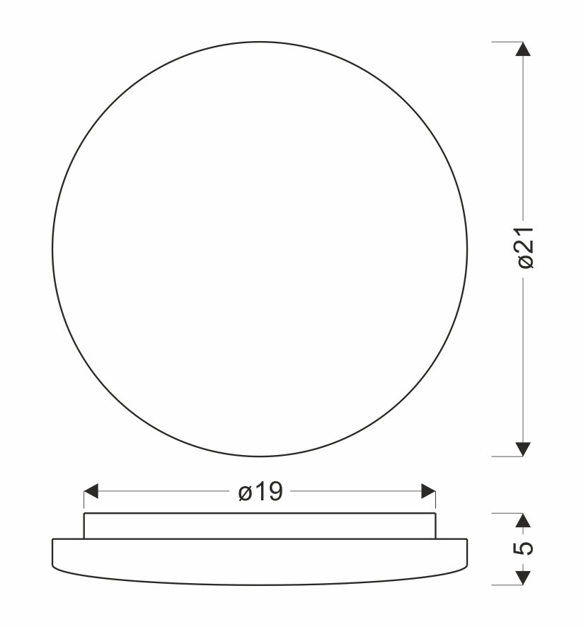 Plafon Linda plafon 21cm 12W LED 4000K klosz biały