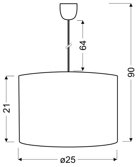 Lampa wisząca Garden 25 1x60W E27 (abażur 77-01610+linka 85-89369)