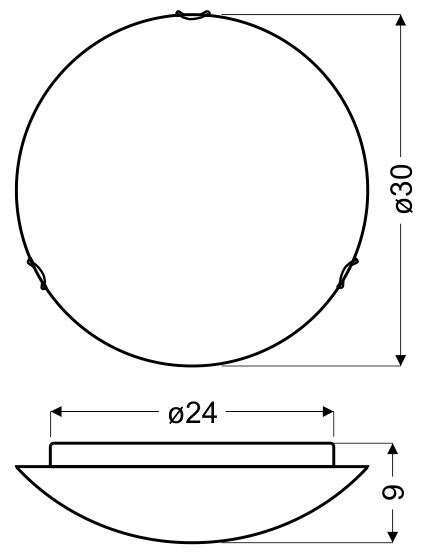 Plafon Micron 30 uchwyt biały 1x60 w E27