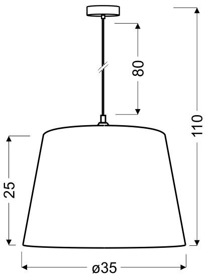 Lampa wisząca Mirage 35 1x60W E27 (abażur 77-01627+linka 85-10608)