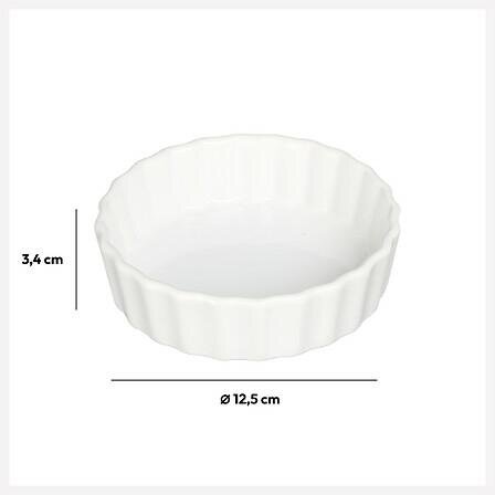 Forma do tartaletek ceramiczna 12,5 cm biała