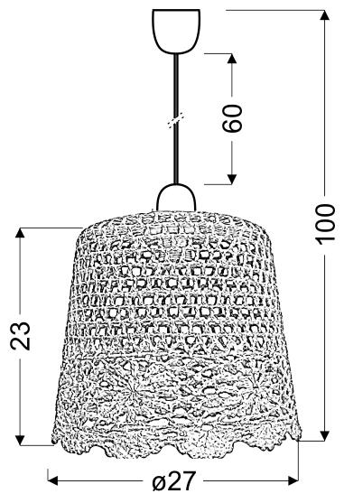 Lampa wisząca Nonna 27 1x60W E27 pomarańczowy