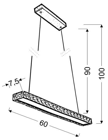 Lampa wisząca Symphony 60cm 20W LED 4000K chrom