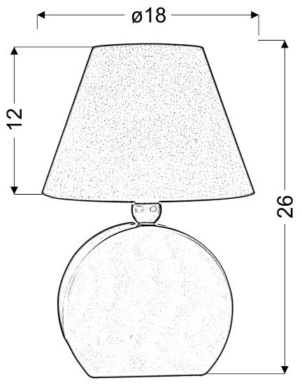 Lampa stołowa Ofelia # # lampka gab. mdf 1x40W E14 niebieska