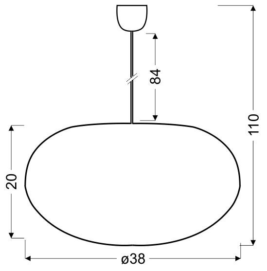 Lampa wisząca Livio 35 1x60W E27 kremowy