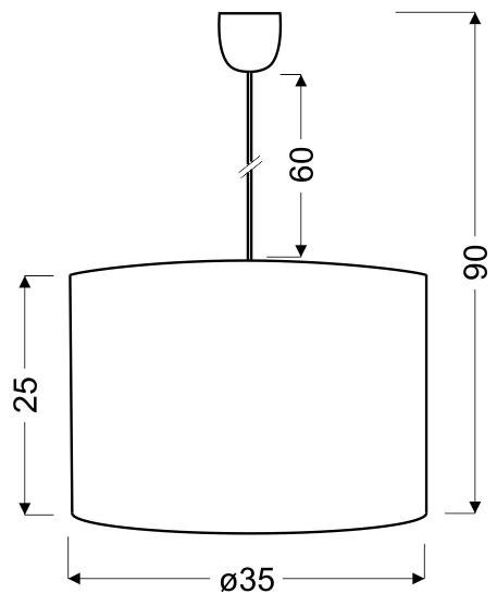 Lampa wisząca Farm 35 1x60W E27 (abażur 77-01580+linka 85-89369)