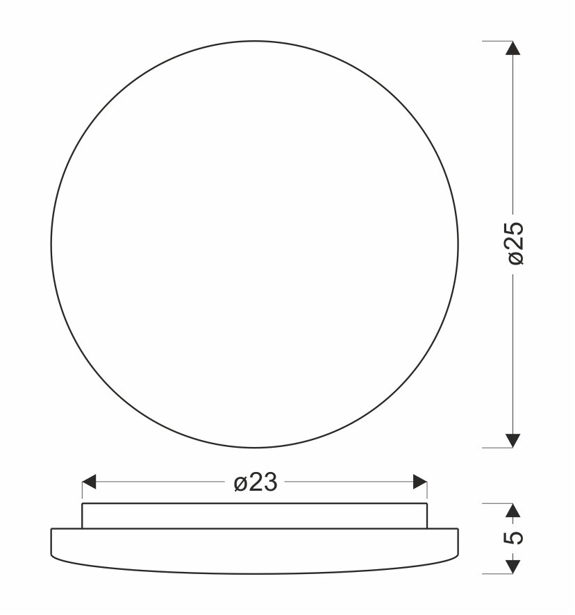 Plafon Linda plafon 25cm 18W LED 4000K klosz biały