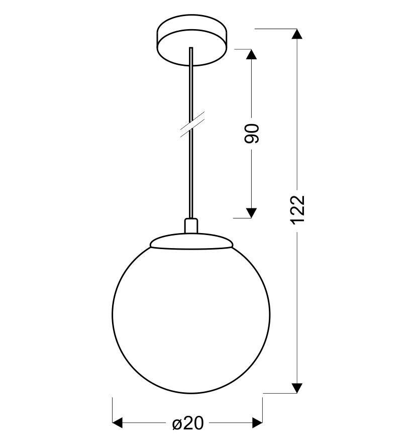 Lampa wisząca Gaze 20 1x60W E27 różowo złoty