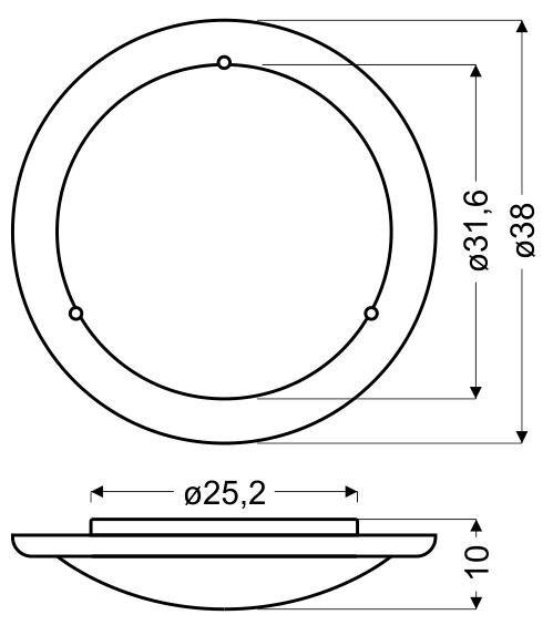 Plafon Bianca 40 drewno standard 16W LED 6500 K dąb