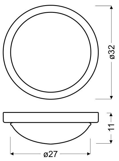 Plafon Roda plafon 32 E27 2x60W chrom