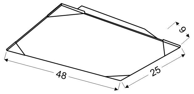 Plafon Cedra 25x48 2x60W E27