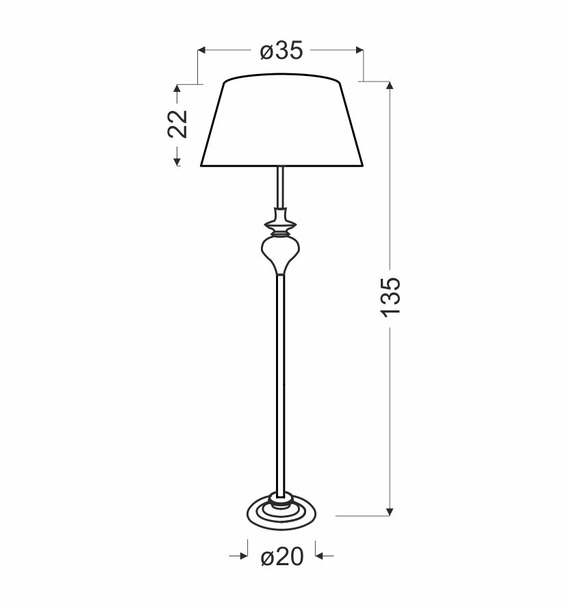 Lampa podłogowa Gillenia 1x60W E27 czarna