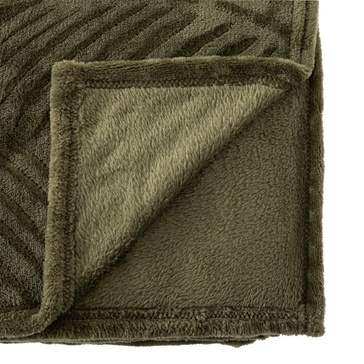 Koc flanelowy Zoa khaki 150x125cm