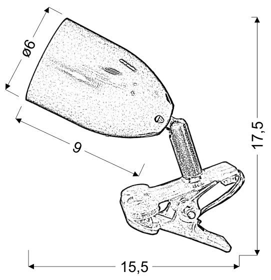 Lampa stołowa Led clip lampka klips 1x3W LED zielona