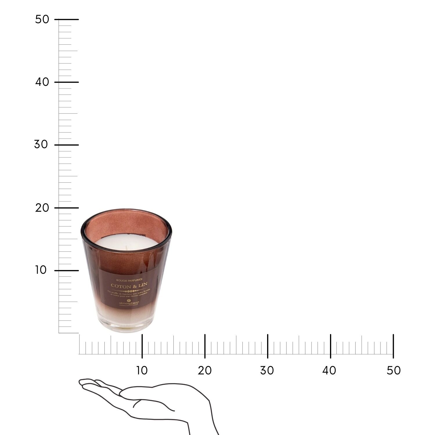 Świeca Alma bawełna i len 270g