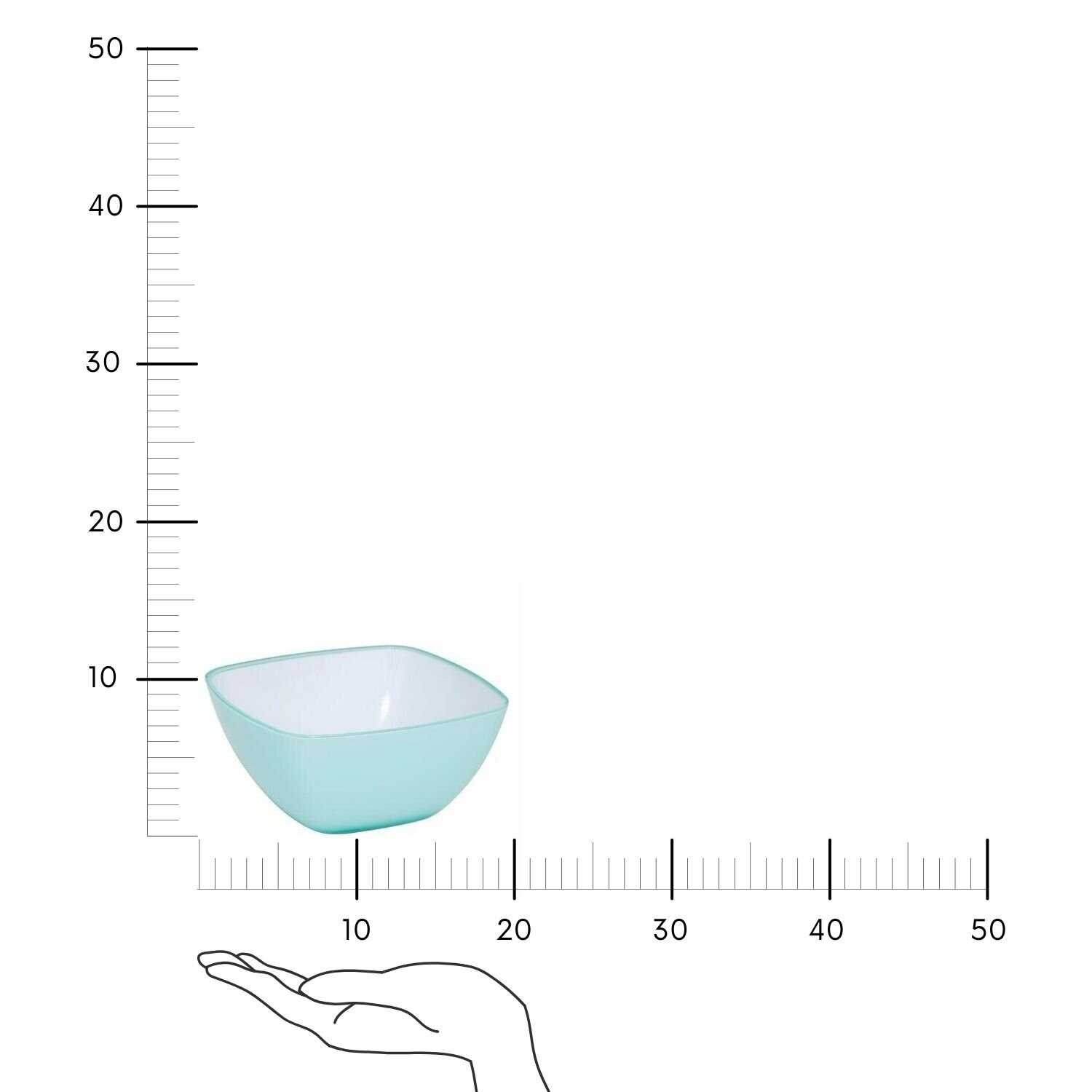 Miska owalna Munar 14 cm plastikowa miętowa