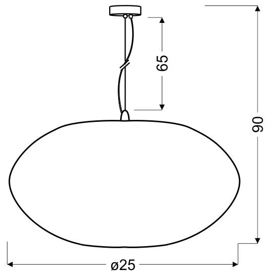 Lampa wisząca Pinia 25 1x60W E27