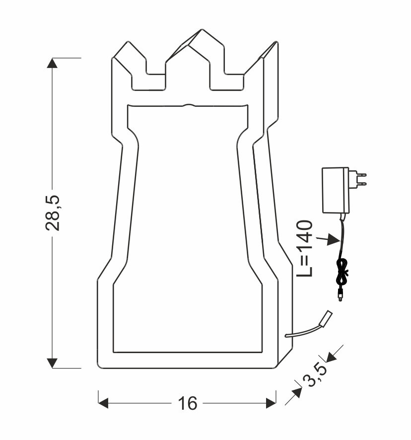 Lampa stołowa Tower 11W LED 3000K iq kids różowy