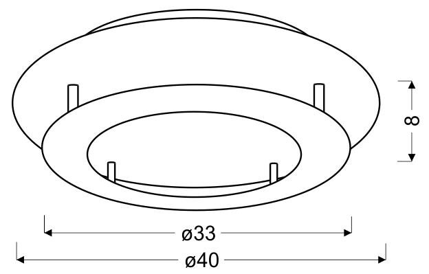 Lampa sufitowa Merle plafon 40 18W LED 3000K biały