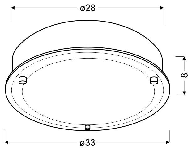 Plafon Ronda 33 1x18W LED satyna