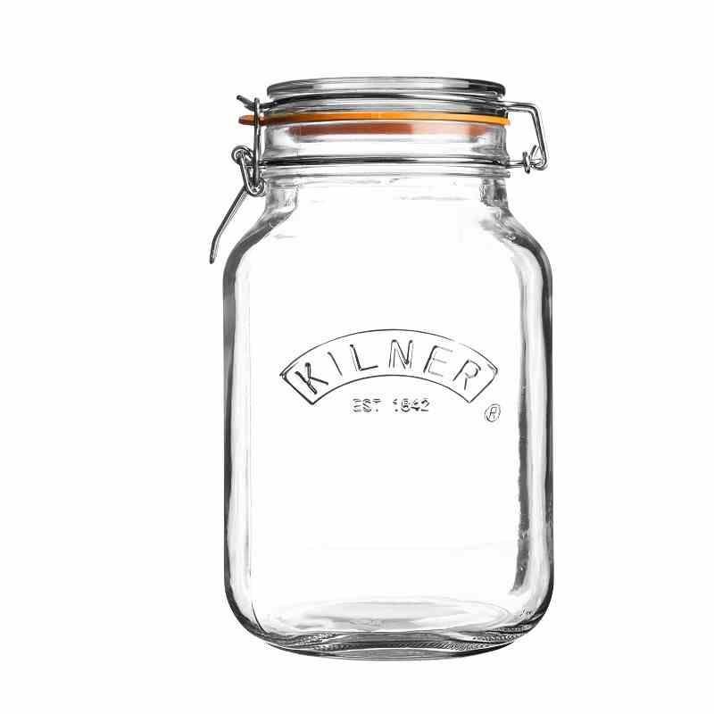 Słoik 2l, Square Clip Top Jar KILNER