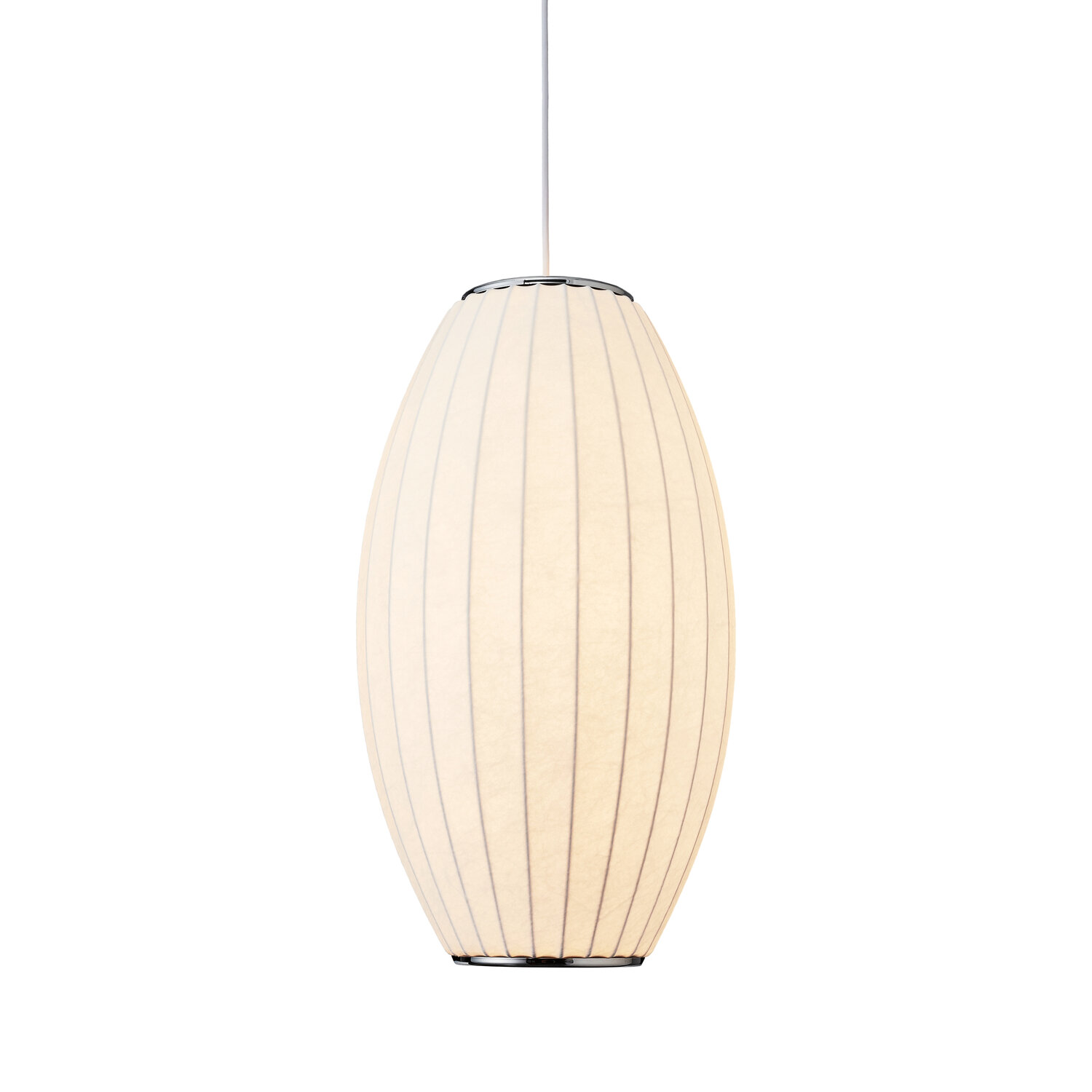 Lampa wisząca SILK BARREL biała 50 cm