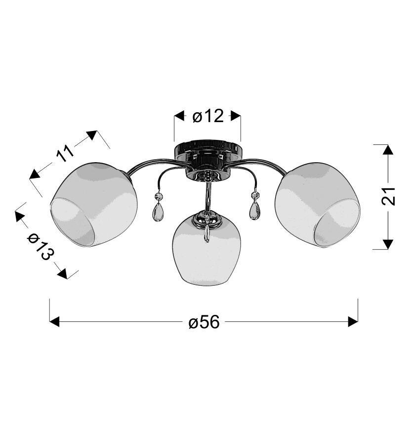 Lampa wisząca Zachera 3x40W E27 biały