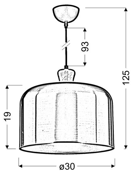 Lampa wisząca DICTORIA 30 1X40W E27 BRĄZOWY