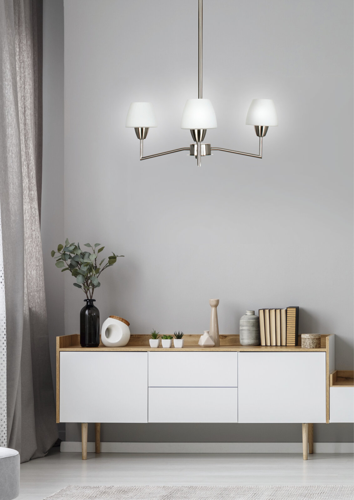 Lampa wisząca Togo 3x40W G9 nikiel mat