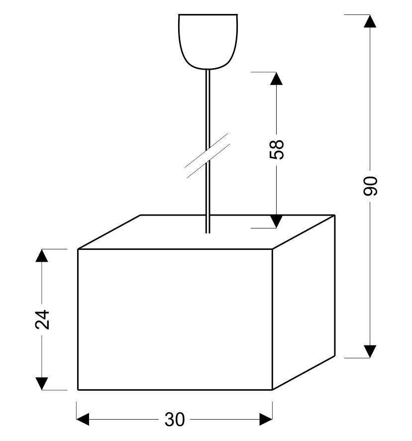 Lampa wisząca Basic 30 1x60W E27 brązowy