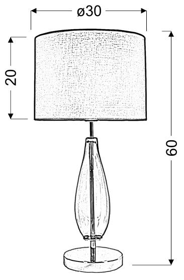 Lampa stołowa Marrone 1x60W E27 h-57 brązowa