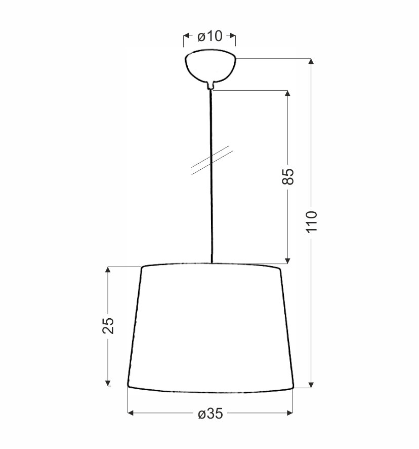 Lampa wisząca Orlando 35 wiatrak 1x60W E27 biały