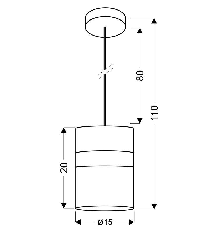 Lampa wisząca Brando 15 1x60W E27 chrom / transparent