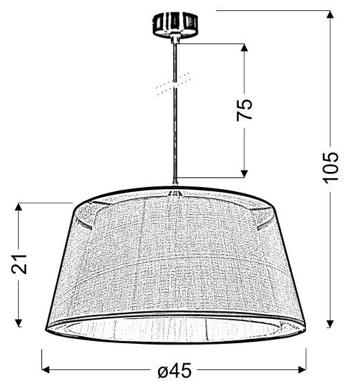 Lampa wisząca Charlie 45 1x60W E27 biały