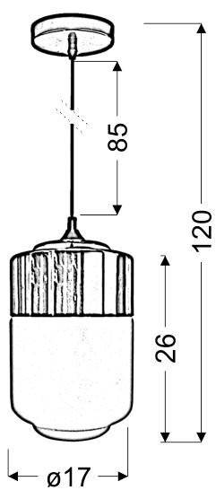 Lampa wisząca Masala 17 1x60W E27 biały z chromowaną nakładką