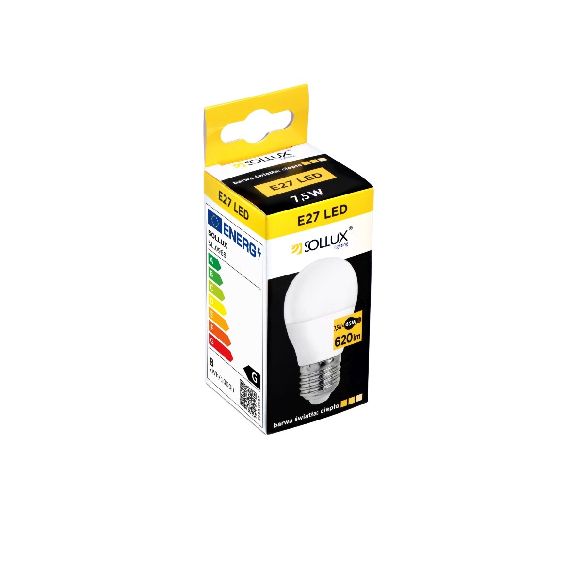 Żarówka LED E27 3000K 7,5W 620lm