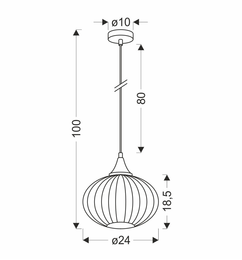 Lampa Wisząca Exeter 240Mm czarny