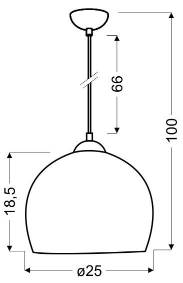 Lampa wisząca Student 1x60W E27 chabrowy