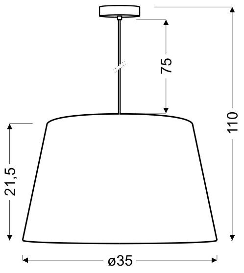 Lampa wisząca Kaszmir # # 35 1x60 E27 brązowy (abażur 77-20987 z zawiesiem 85-10608)