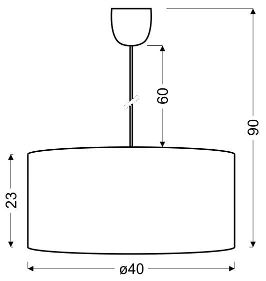 Lampa wisząca Onda 40 1x60W E27 brązowy