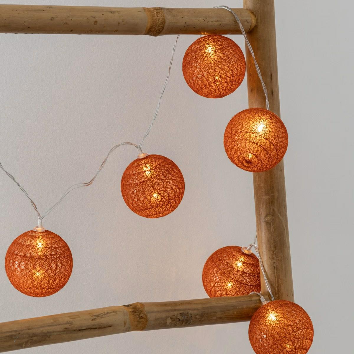 Girlanda cotton balls 20 lampek LED terrakotta